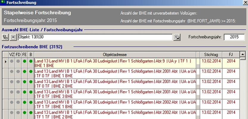 Abschließende Arbeiten für die Datenbank DSW2
