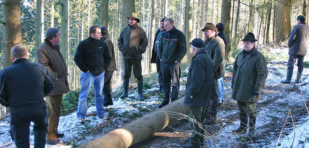 Holzbereitstellung in der Eifel durch Ortsvertrauensleute